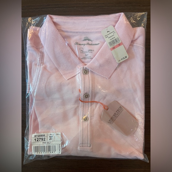 Tommy Bahama Other - Tommy Bahama Emfielder Supima Pink Salt Polo Shirt Size 3XT